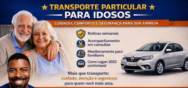 Transporte exclusivo para idoso e executivo