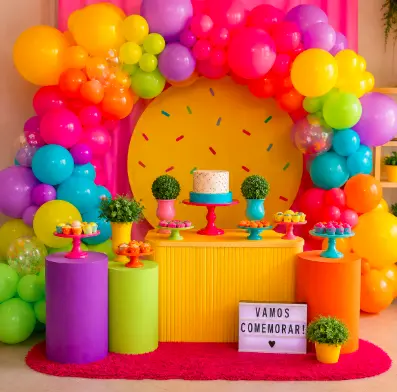 Decoração de festas (pegue e monte), arco de balões para eventos