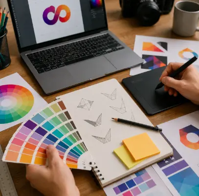 Design gráfico e criação de logotipos e artes para redes sociais