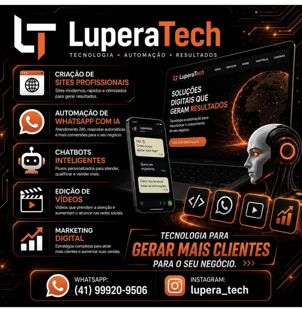 Luperatech Logotipos e Automação de WhatsApp com IA